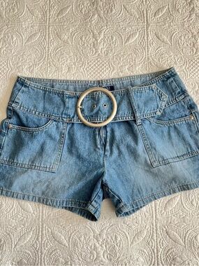 Angels Y2K Denim Women's Belted Shorts